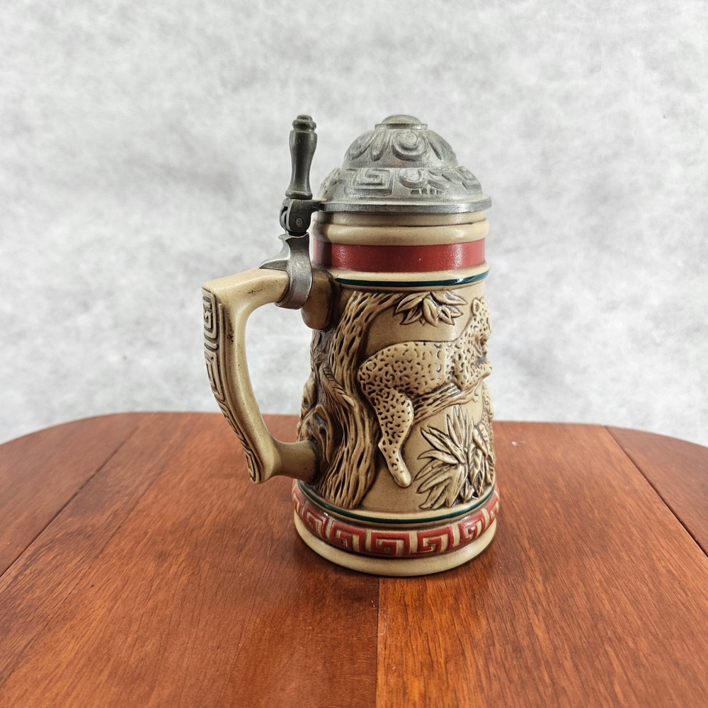 Avon Camarte Endangered Species Jaguar Beer Stein Collectible‎ 1991